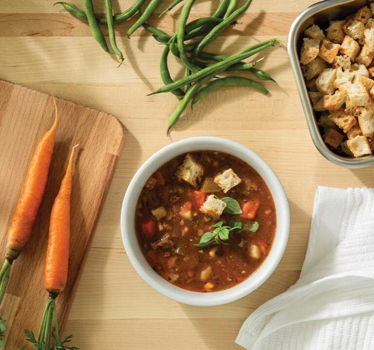 View Vegetable Beef with Barley Tips