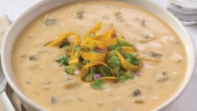 View One SKU, Many Uses: Roasted Poblano & White Cheddar Soup with Tomatillos