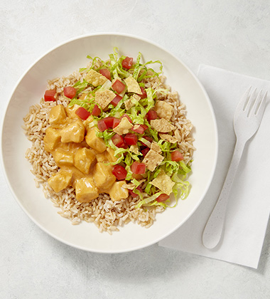 Delicious recipes on campbellsfoodservice.com - chicken tortilla rice bowl made with campbell’s® classic healthy request® cream of chicken soup