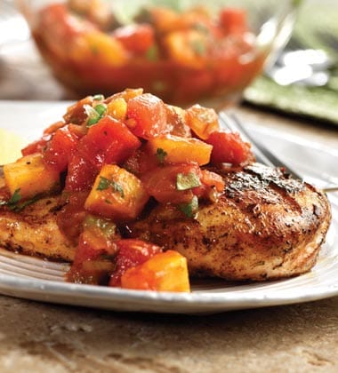 JERK CHICKEN WITH WATERMELON SALSA