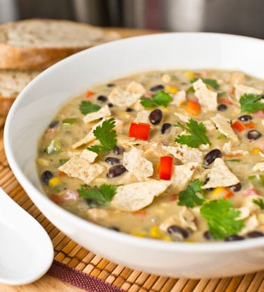 southwest chicken corn chowder featured image