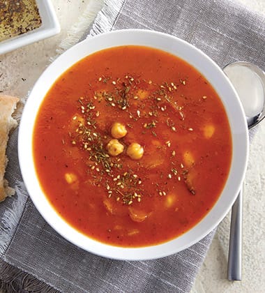 TOMATO ZA’ATAR WITH ROASTED CHICKPEAS MADE WITH CAMPBELL’S® CONDENSED TOMATO SOUP