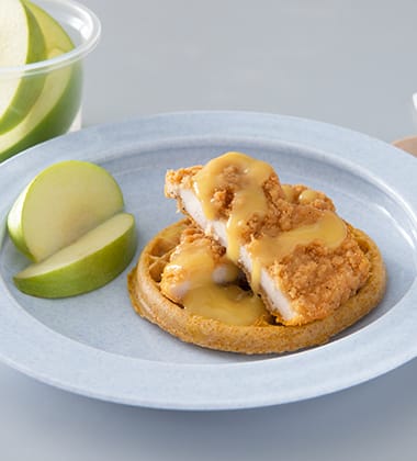 creamy sweet heat chicken & waffles made with campbell’s® classic healthy request® cream of chicken