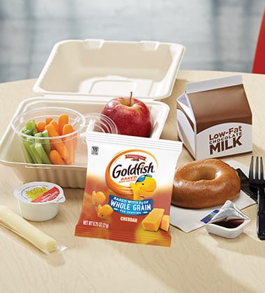 sunbutter & jelly bistro lunch box with goldfish made with whole grain cheddar