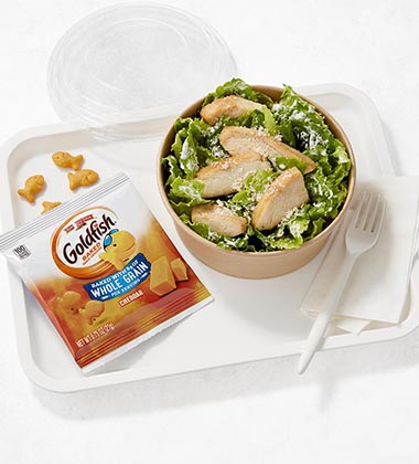SCHOOL OF GREENS MADE WITH GOLDFISH® MADE WITH WHOLE GRAIN CHEDDAR