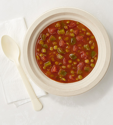 spicy tomato lentil soup made with v8®  spicy hot featured image