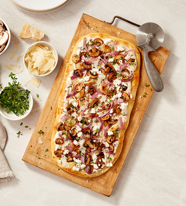 MUSHROOM & GOAT CHEESE PIZZA featured image