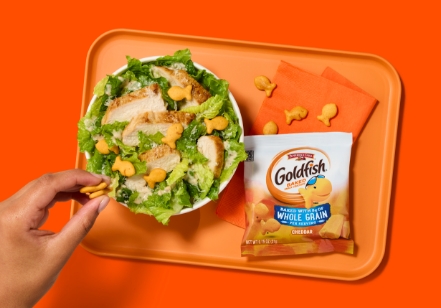 SCHOOL OF GREENS MADE WITH GOLDFISH® MADE WITH WHOLE GRAIN CHEDDAR featured image