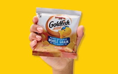 Goldfish Pouch in hand