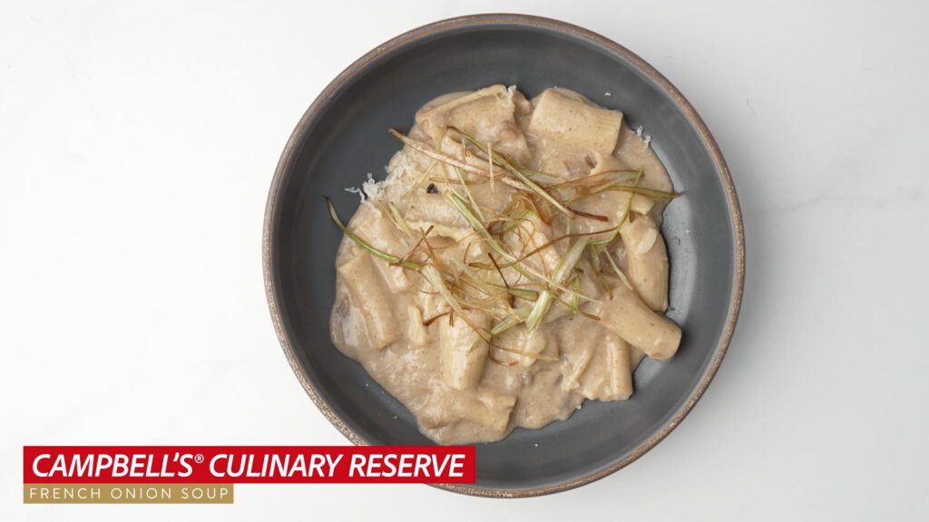 French Onion Mac and Cheese with <em>Campbell’s® Culinary Reserve </em>French Onion Soup  featured image