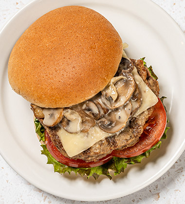 MUSHROOM SWISS BURGER