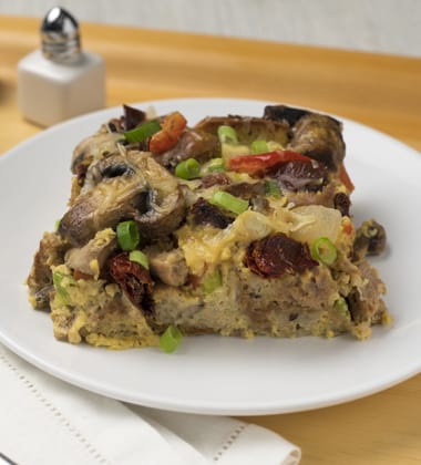 SAVORY CHICKEN & VEGETABLE STRATA MADE WITH CAMPBELL’S® HEALTHY REQUEST® CREAM OF CHICKEN SOUP
