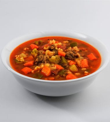 BEEF, PEPPER & RICE SOUP