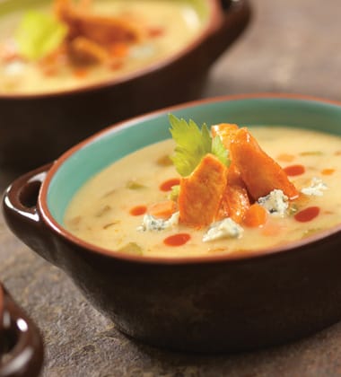 BUFFALO CHICKEN SOUP WITH CAMPBELL’S® HEALTHY REQUEST CREAM OF CHICKEN SOUP (HEALTHCARE)