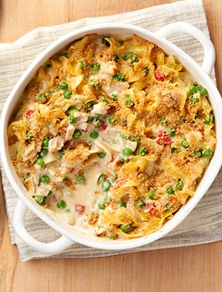 TUNA NOODLE CASSEROLE MADE WITH CAMPBELL’S® CREAM OF MUSHROOM SOUP