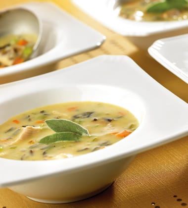 TURKEY, VEGETABLE AND WILD RICE SOUP