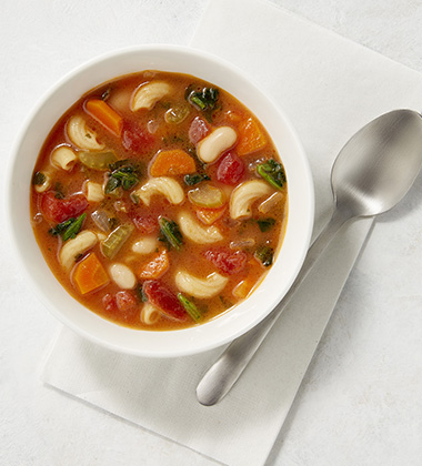 MINESTRONE SOUP MADE WITH CAMPBELL’S CLASSIC LOW SODIUM TOMATO SOUP