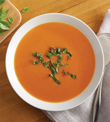 CREAMY TOMATO BASIL SOUP MADE WITH CAMPBELL’S® CONDENSED TOMATO SOUP
