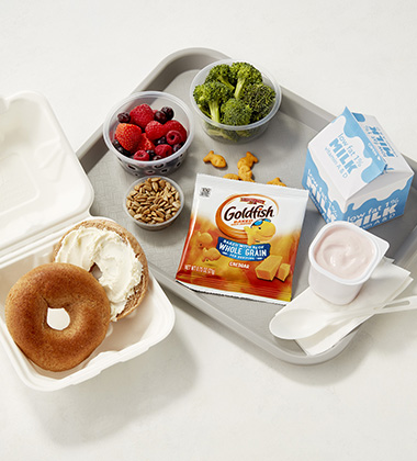 YOGURT BISTRO LUNCH BOX WITH GOLDFISH MADE WITH WHOLE GRAIN CHEDDAR