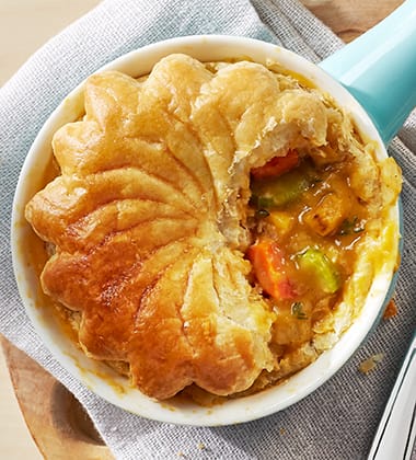 BUTTERNUT SQUASH POT PIE MADE WITH CAMPBELL’S® SIGNATURE HARVEST BUTTERNUT SQUASH