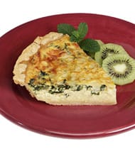 COUNTRY QUICHE WITH SPINACH AND SWISS CHEESE