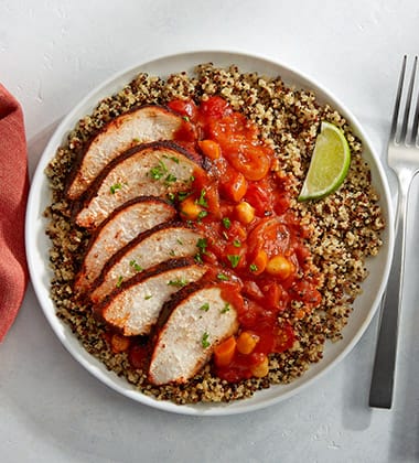 SMOKED PAPRIKA & LIME CHICKEN BOWL MADE WITH CAMPBELL’S® SIGNATURE REDUCED SODIUM TOMATO BASIL