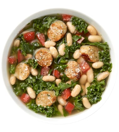 CAMPBELL’S FRESH PREPARED SOUP SPOT®: WHITE BEAN, SAUSAGE & KALE SOUP WITH SOUP CUSTOMIZER TM
