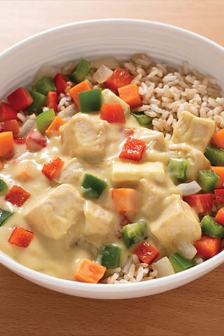 THAI CHICKEN BOWL MADE WITH CAMPBELL’S® HEALTHY REQUEST® CREAM OF CHICKEN SOUP
