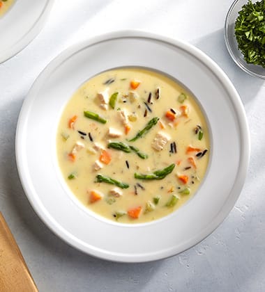 TURKEY & WILD RICE SOUP MADE WITH CAMPBELL’S® CLASSIC HEALTHY REQUEST® CREAM OF CHICKEN