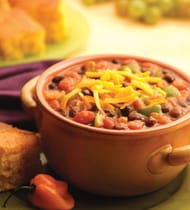 HEARTY VEGETARIAN CHILI MADE WITH LOW SODIUM V8® VEGETABLE JUICE
